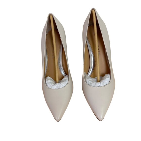Donald J Pliner Size 9.5 Classic  Ivory Pointed Toe High Heel Pump Shoes - Picture 10 of 14